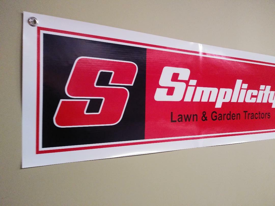 SIMPLICITY Zero turn mowers Logo BANNER SIGN lawn garden tractors