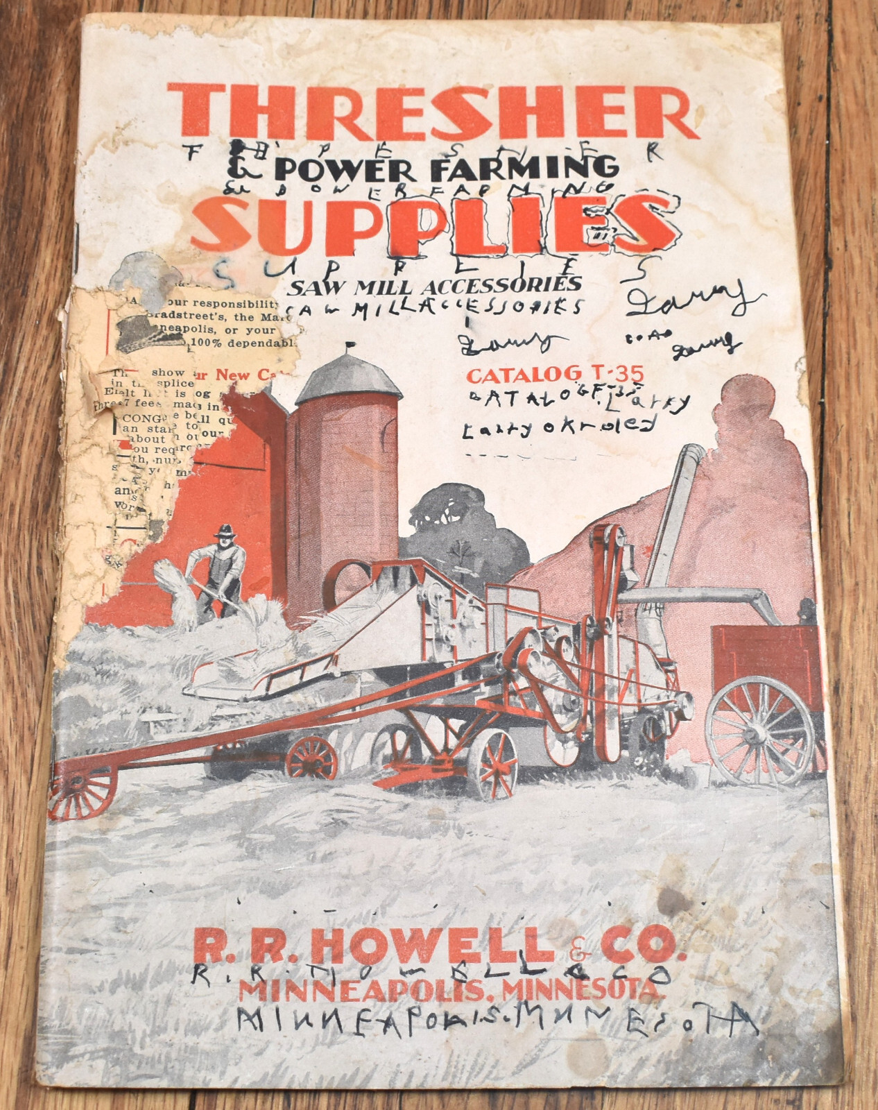 Vintage 1935 Thresher Power Farming Supplies Saw Mill Accessories Catalog T-35