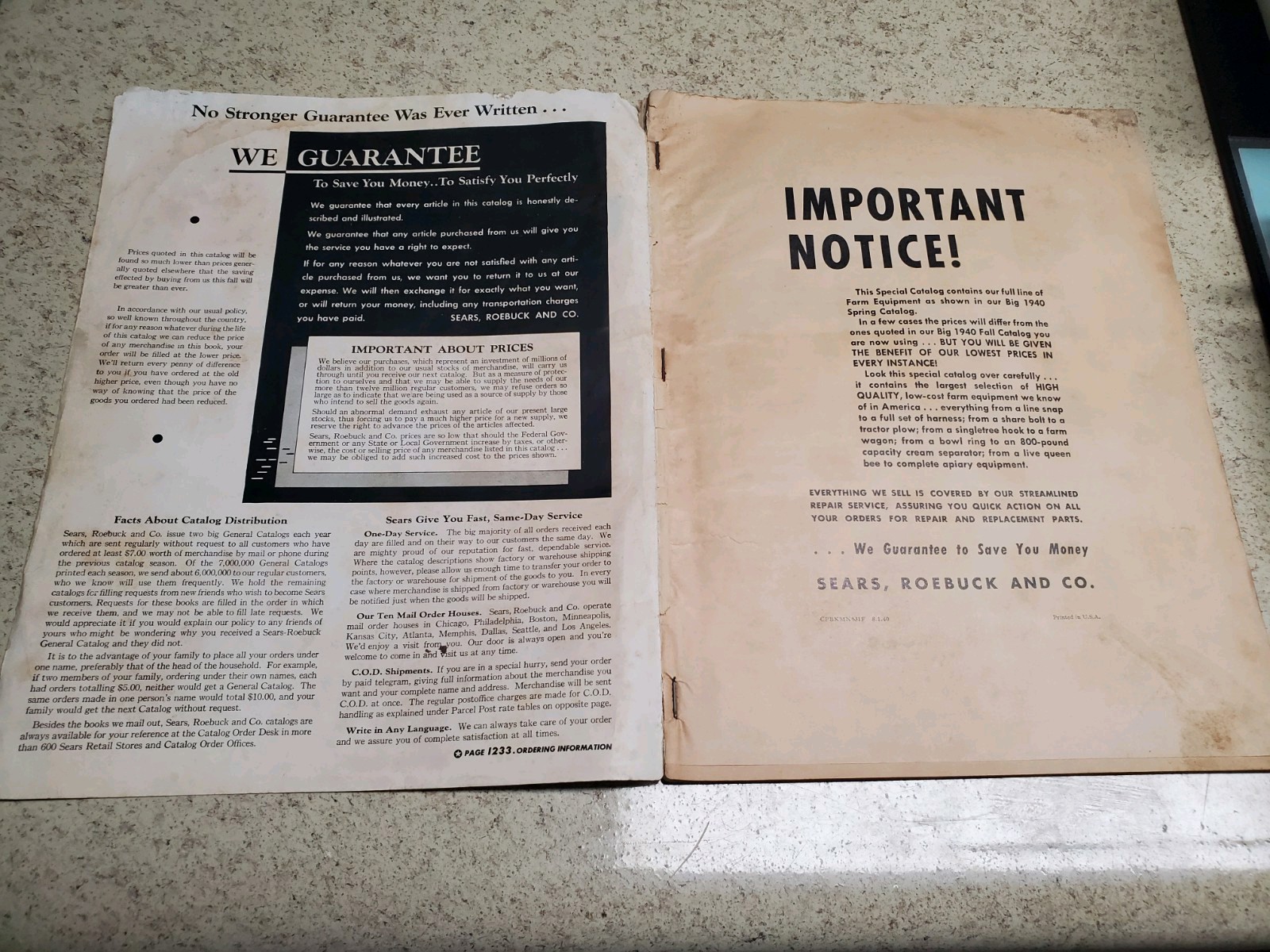 1940 Sears Farm Equipment Catalog, In Step With Progress