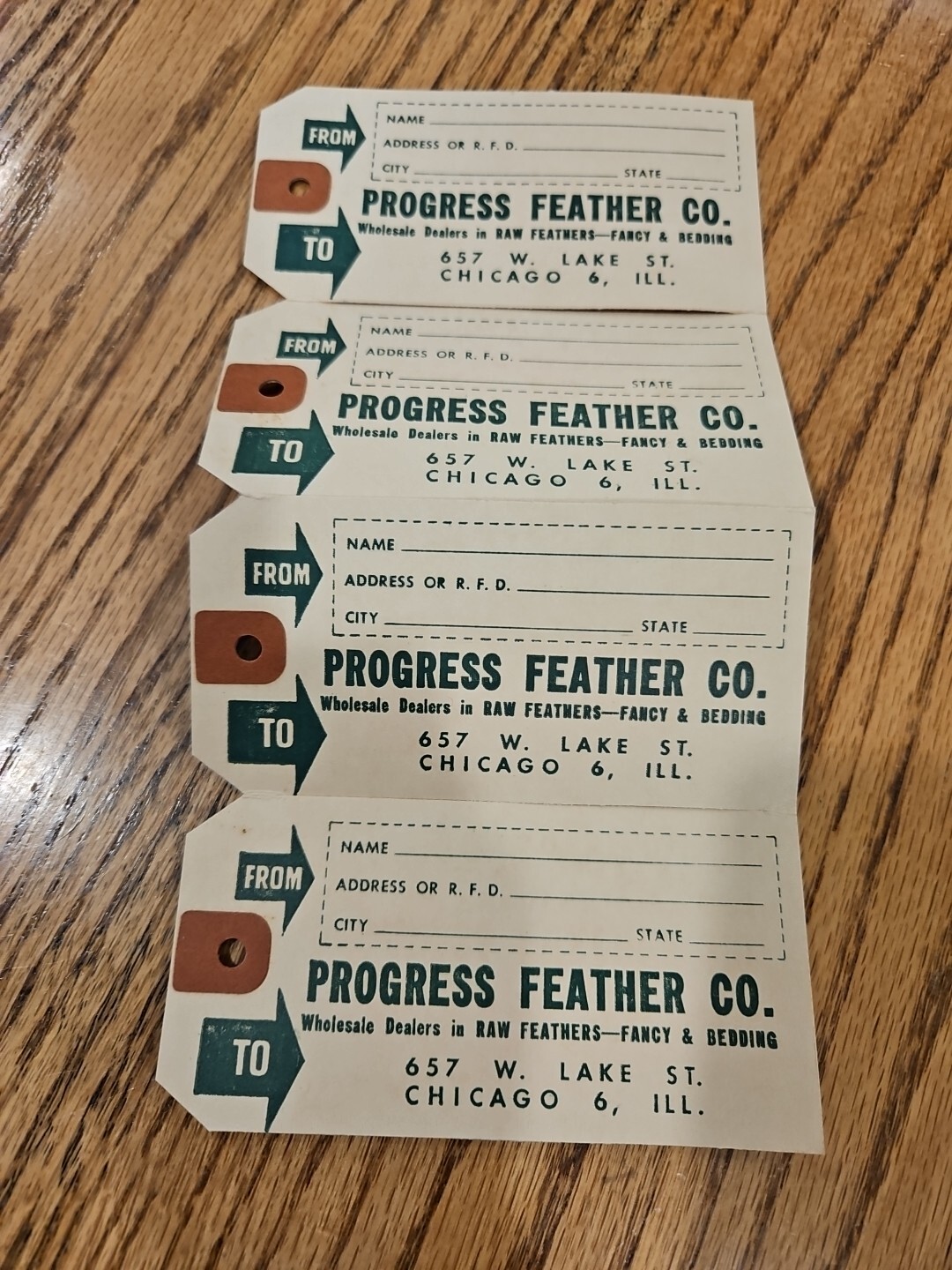 1950s Progress Feather Wholesale In Raw Feathers Fancy & Bedding Mascot Chicago