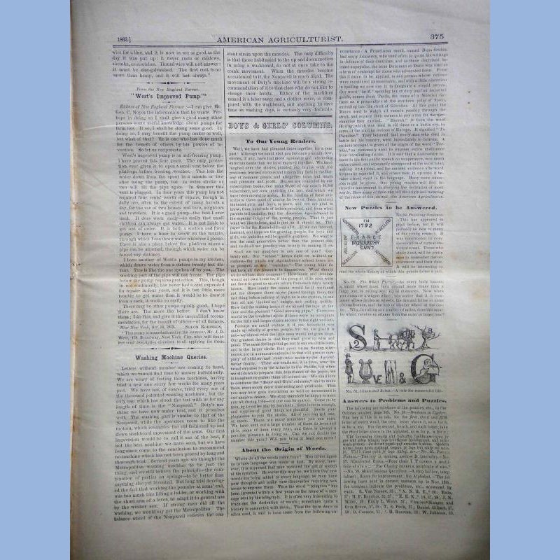 1863 DEC antique AMERICAN AGRICULTURIST farm garden household orange judd