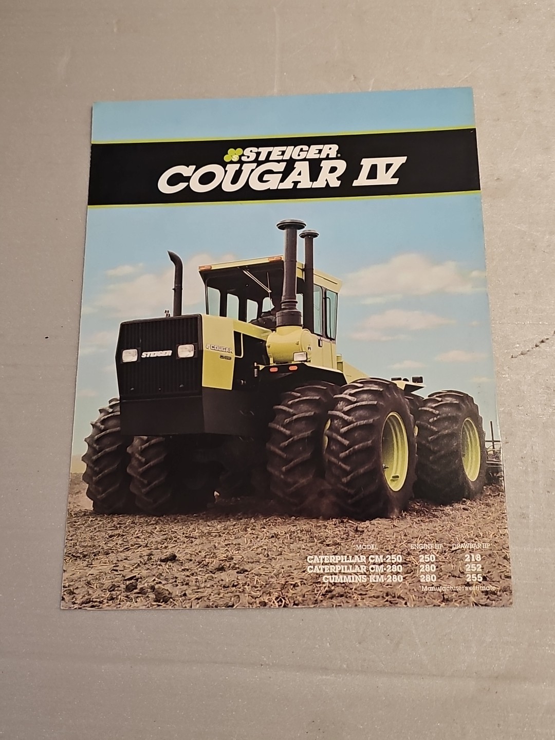 Original Steiger Cougar IV Tractor Foldout Brochure