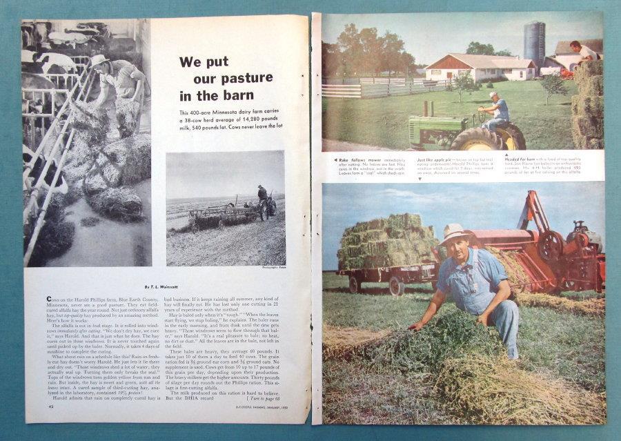 Original 1959 Cattle Farmer Ad Harold Phillips, Blue Earth County Minnesota