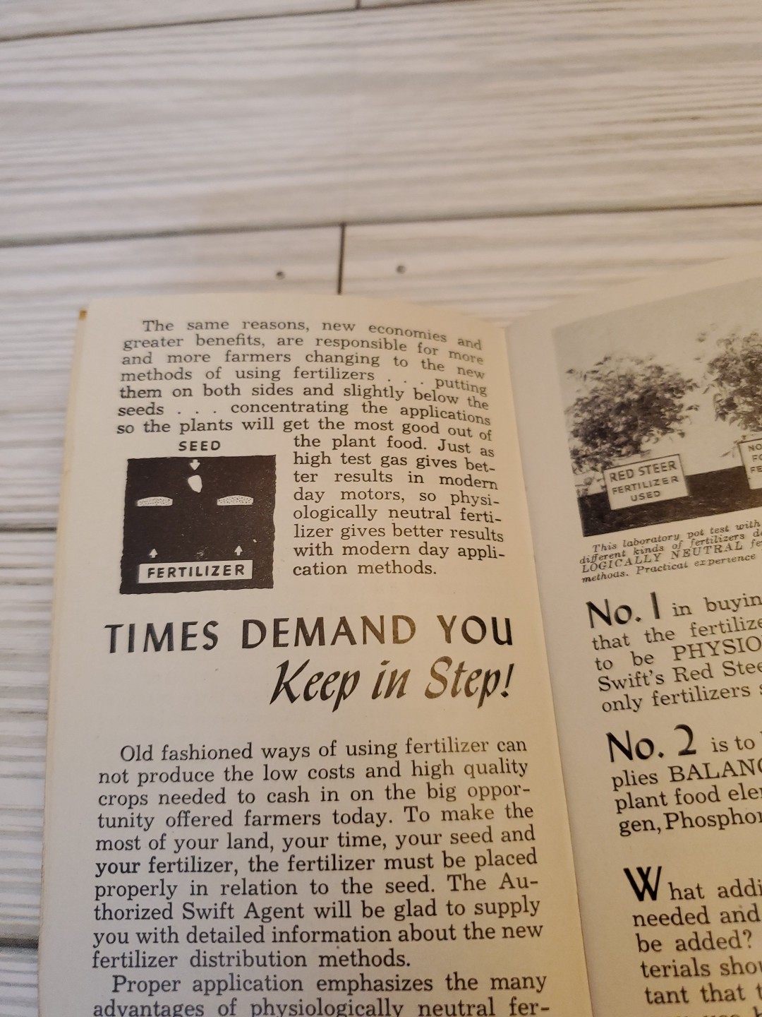1942 Swift&rsquo;s Red Steer Fertilizers Guide & Memo Book Unused 3&Prime;x5&Prime;