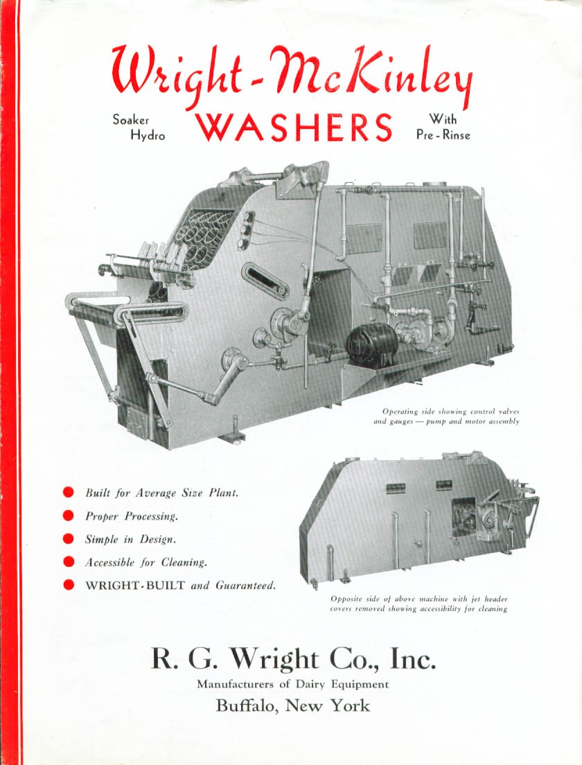 Wright-McKinley Soaker Hydro Bottle Washer folder 1939