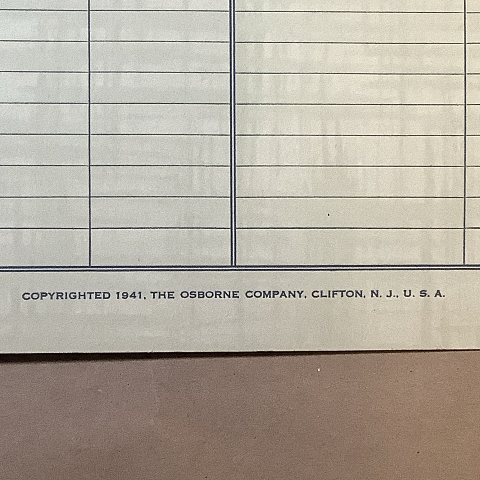 1942 Muntz-McLaughlin Co. Farm Inventory Telephone Chart Holgate OH INV-P0007