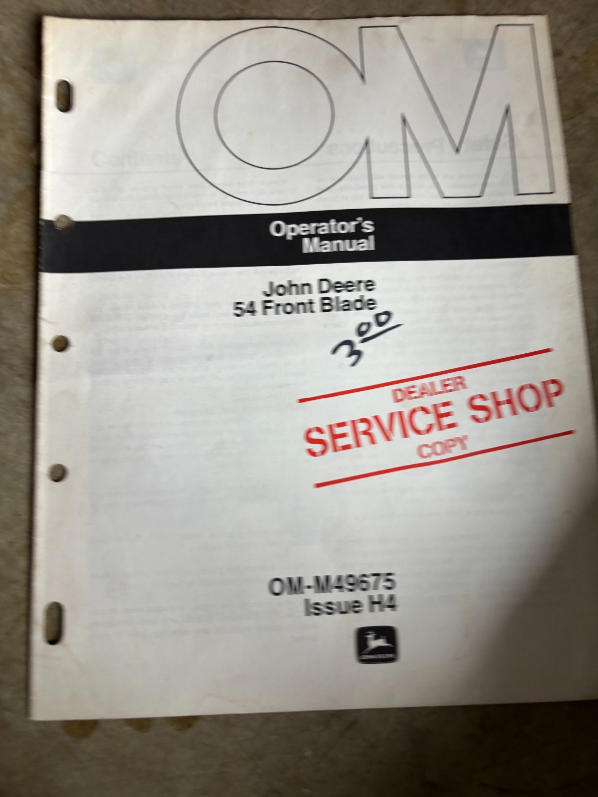 John Deere 54 Front Blade Operator&rsquo;s Manual AMIL26 no3