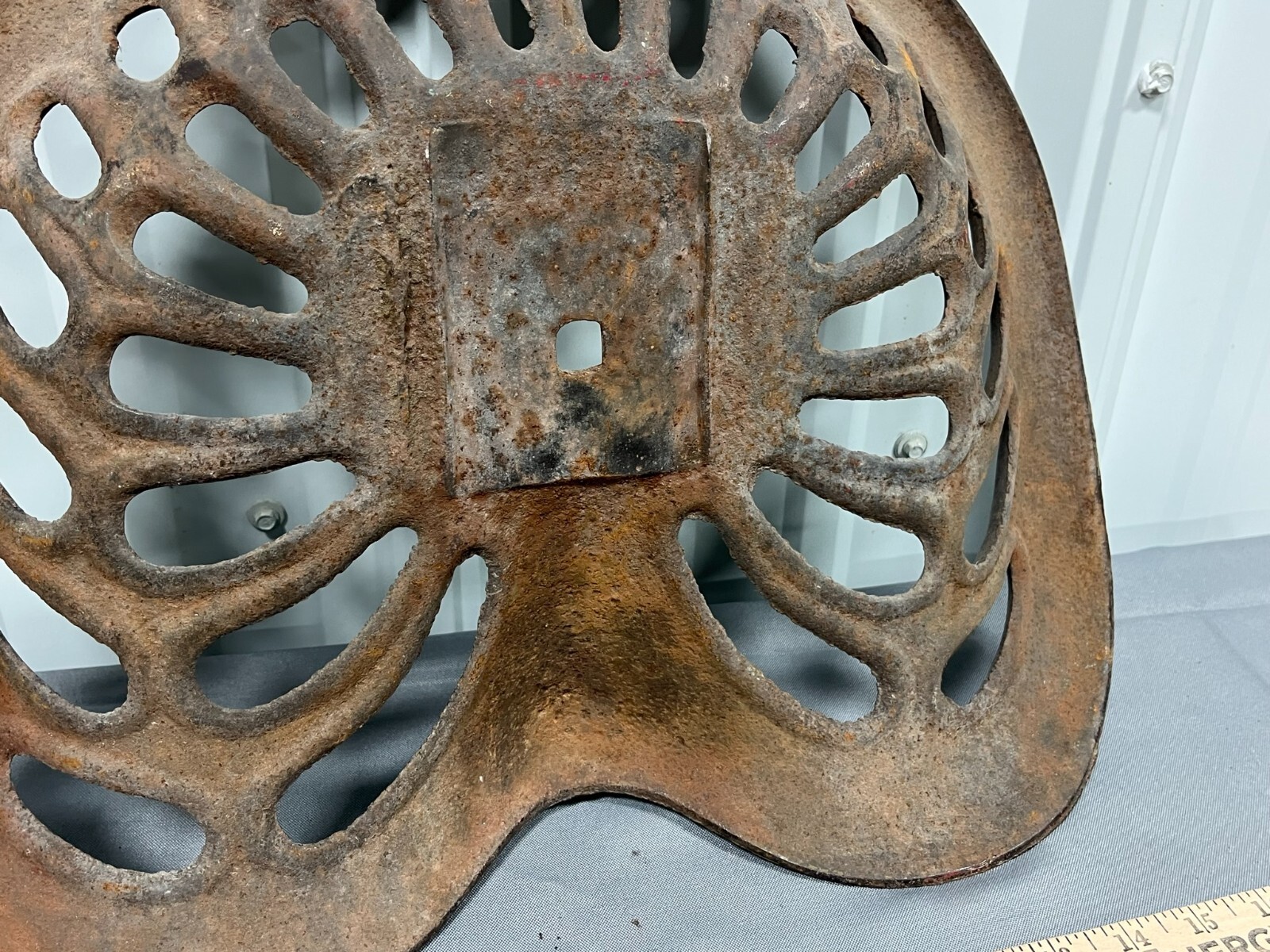Vintage WEIR Cast Iron Seat Implement Equipment Mower Plow