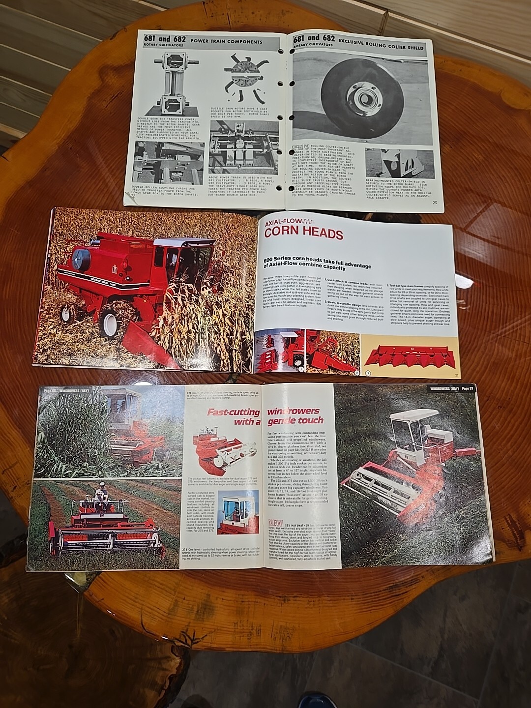 Lot (3) Vintage International Farm Equipment Brochures Tractors Combine Planter