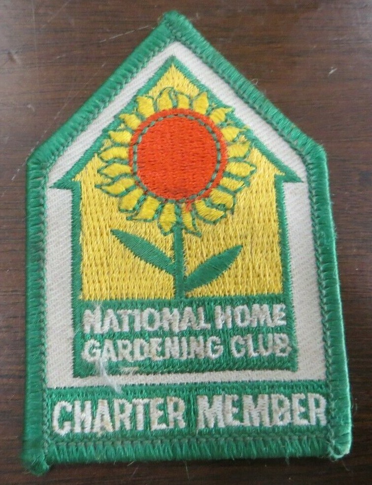 National Home Gardening Club Charter Member sunflower EMBROIDERED VINTAGE patch