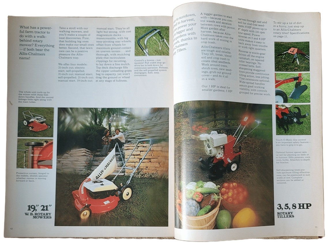 Allis Chalmers Lawn & Garden Equipment for 1975 Brochure FCCA