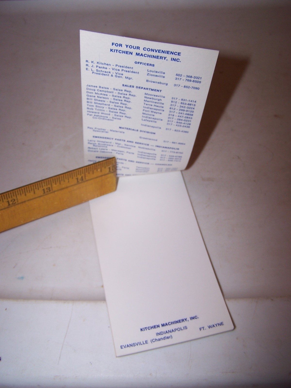 1976 KMI KITCHEN MACHINERY INC Pocket Note Book FIAT ALLIS Indiana