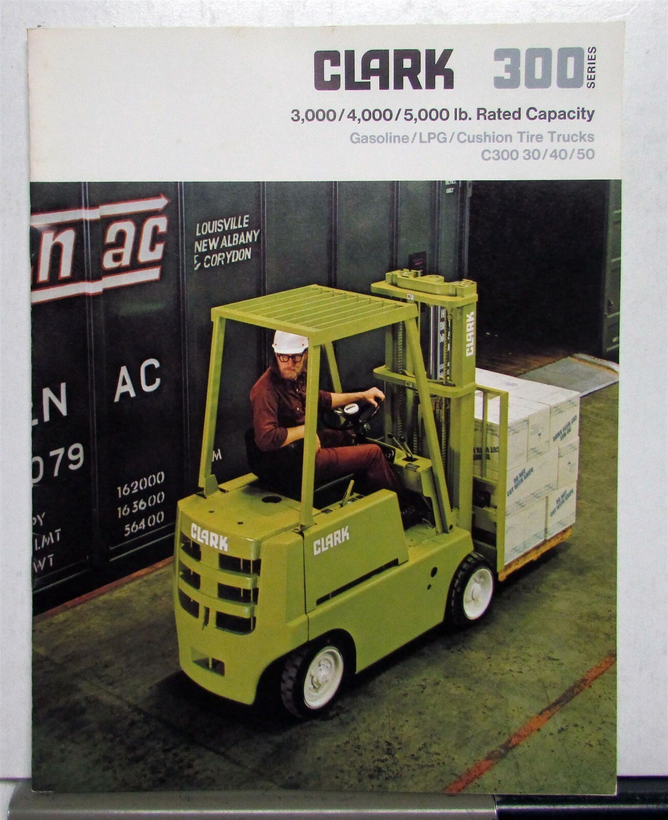 1977 Clark 300 Series Cushion Tire Trucks Specs Construction Sales Brochure