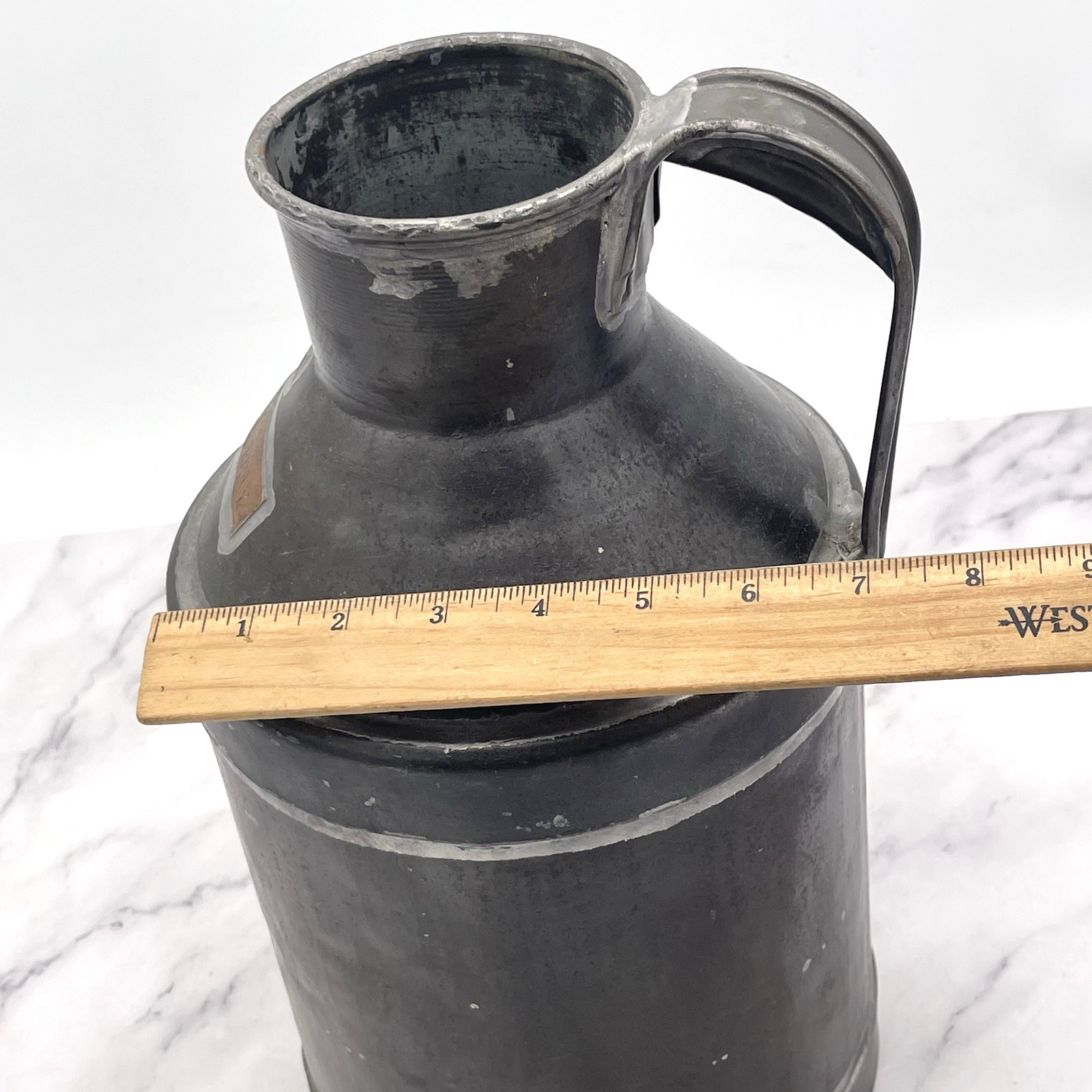 Antique Dairy Milk Can Metal Farm Advertising