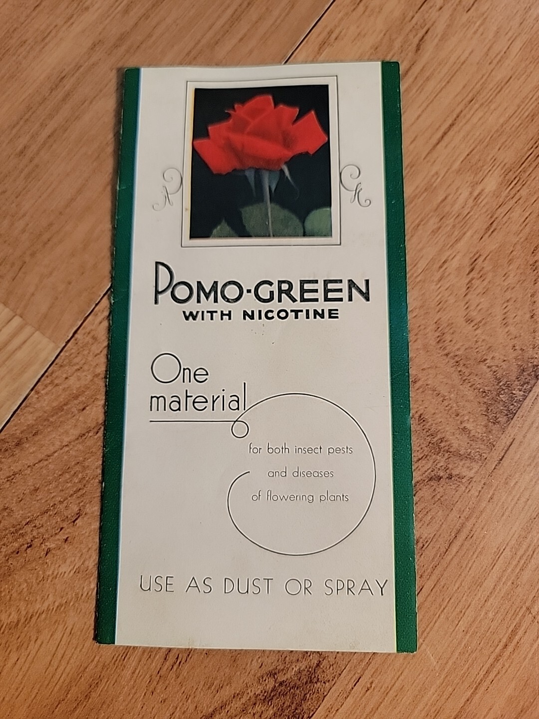 Vintage Pomo-Green Insecticide w/ Nicotine Brochure