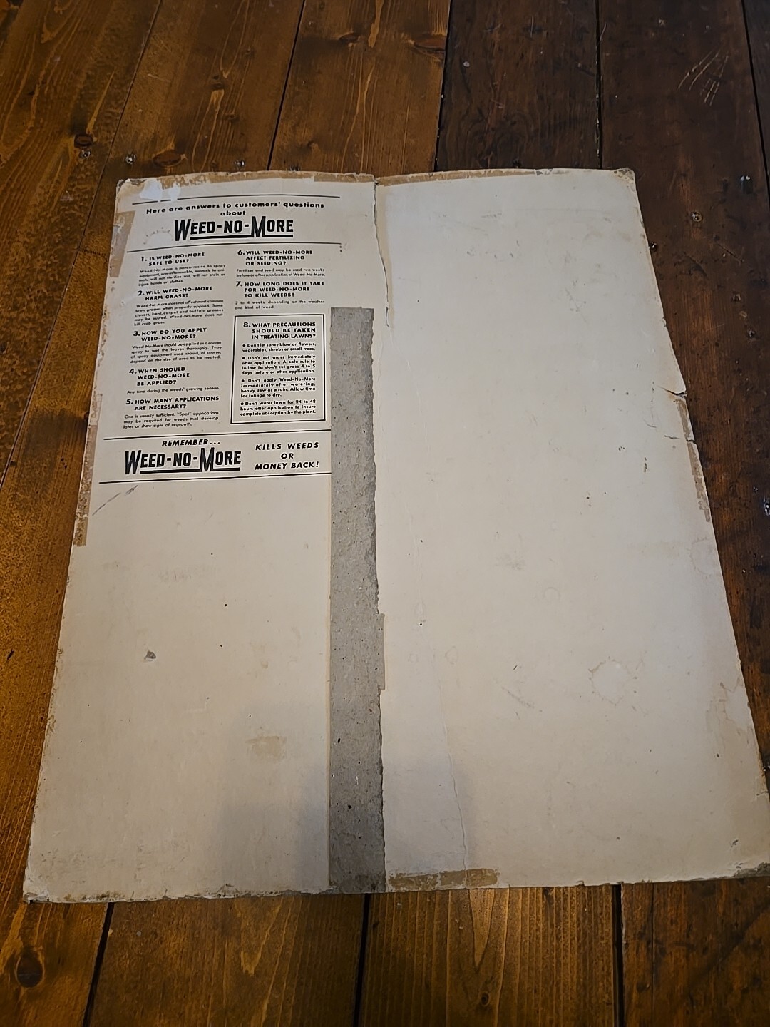 Vintage Poster Display Ad Sherwin Williams Weed-No-More Weed Killer 16 x 20