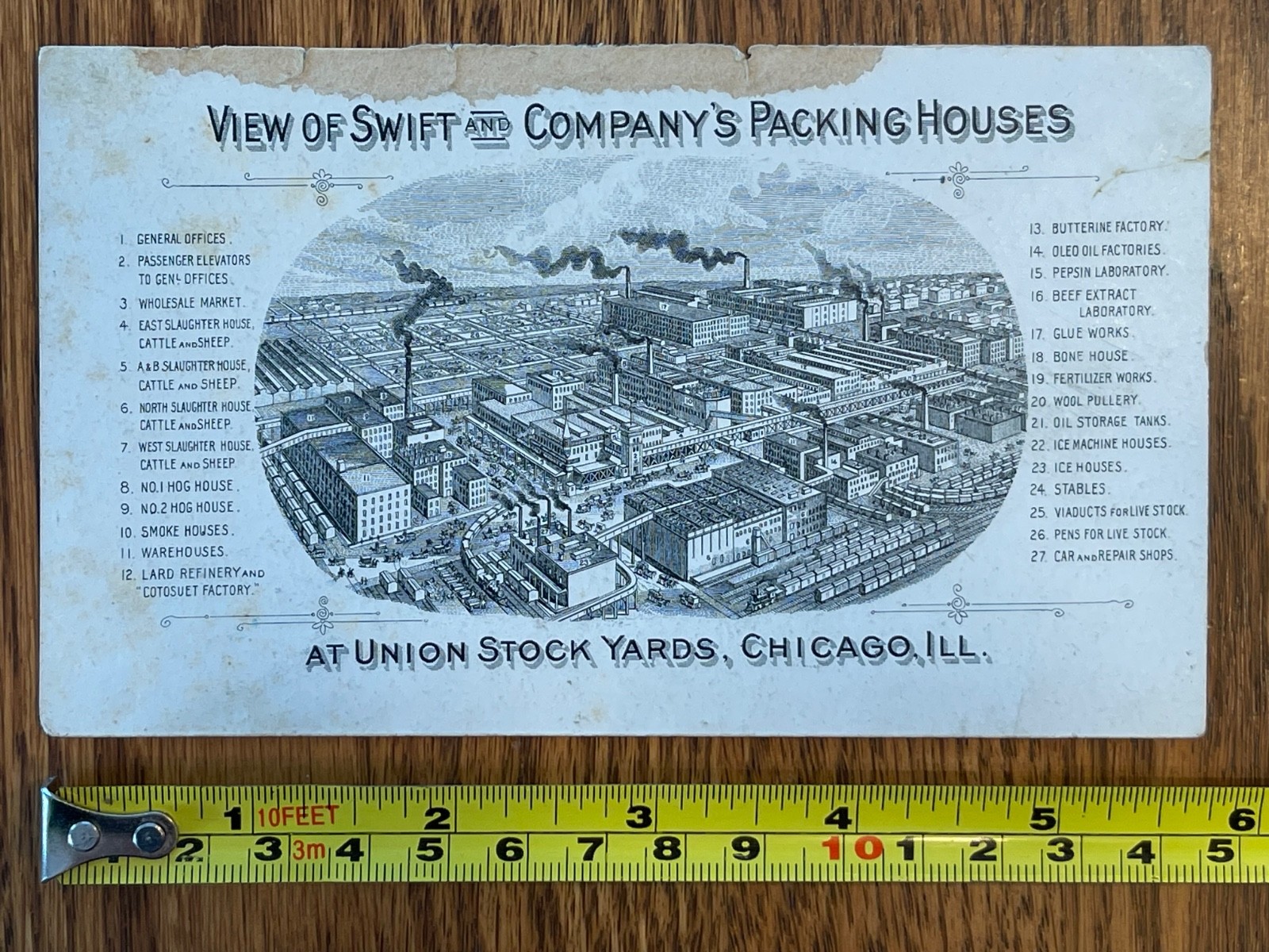 Swift&rsquo;s Jersey Butterine 1880s Advertising Card, Union Stock Yards, Chicago