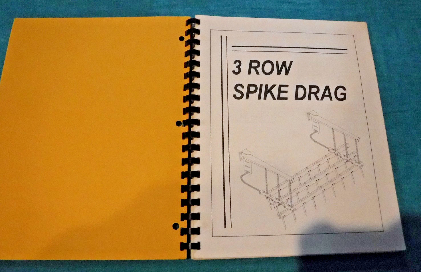 FIELD CULTIVATOR 5034 SUNFLOWER ATTACHMENT MANUAL -SPIKE DRAGS REEL TINE ++