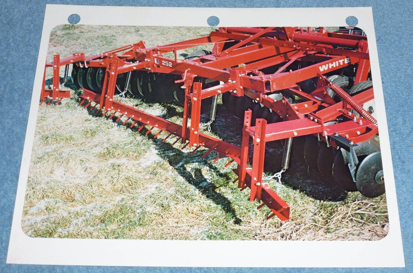 Vtg Kasco Red Dragon Drag Bar White Model 252 Disc Farm Equipment Brochure Print