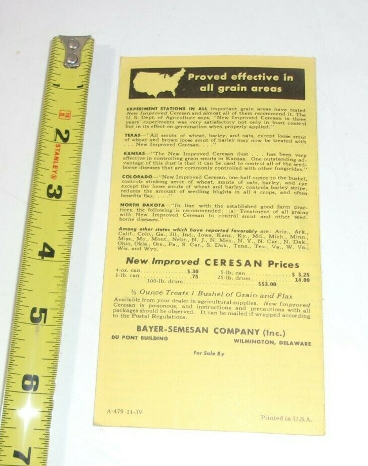 DuBay Ceresan Farm Dairy Agriculture Vintage Pamphlet