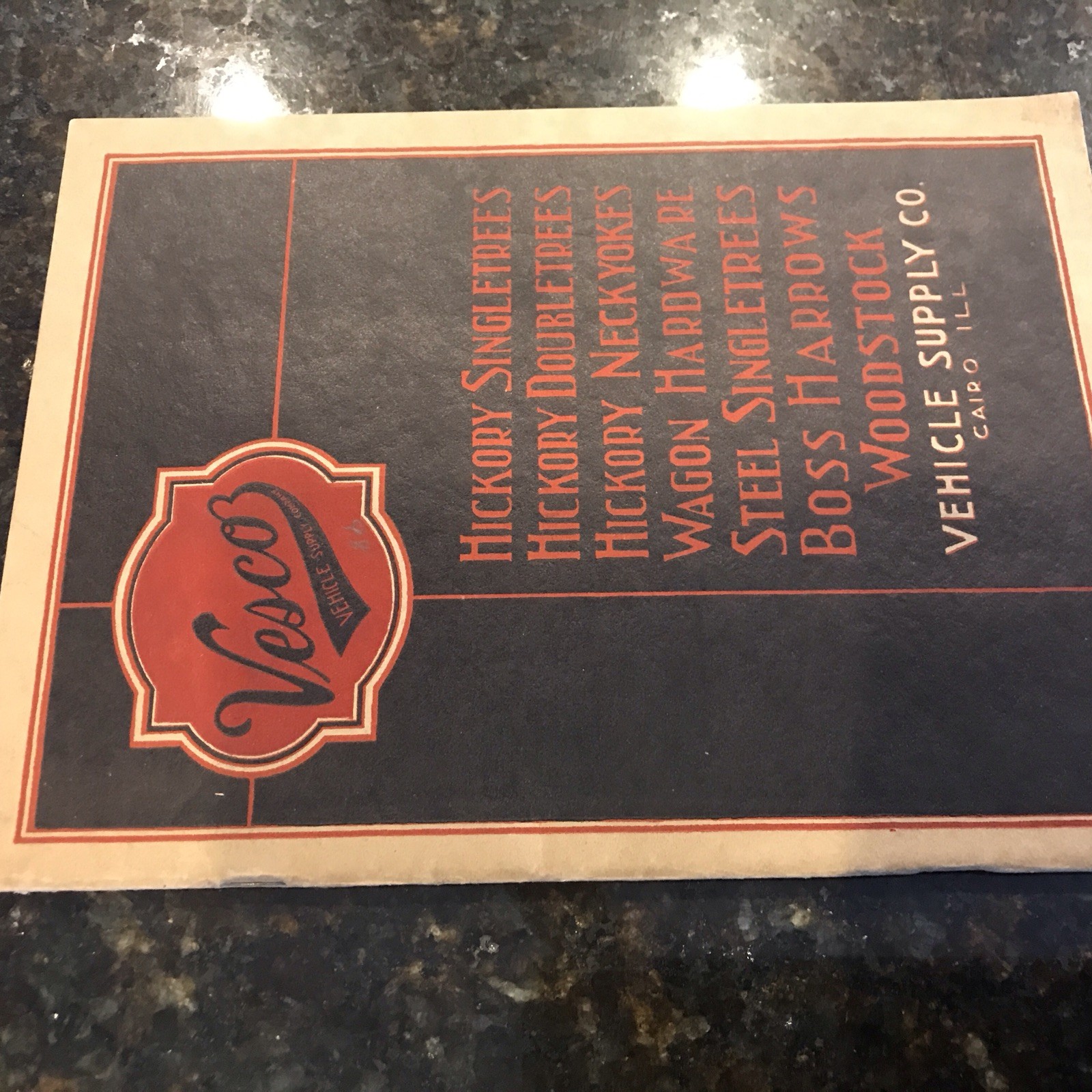 1946 Catalog Vesco Vehicle Supply Co Cairo IL With price sheet