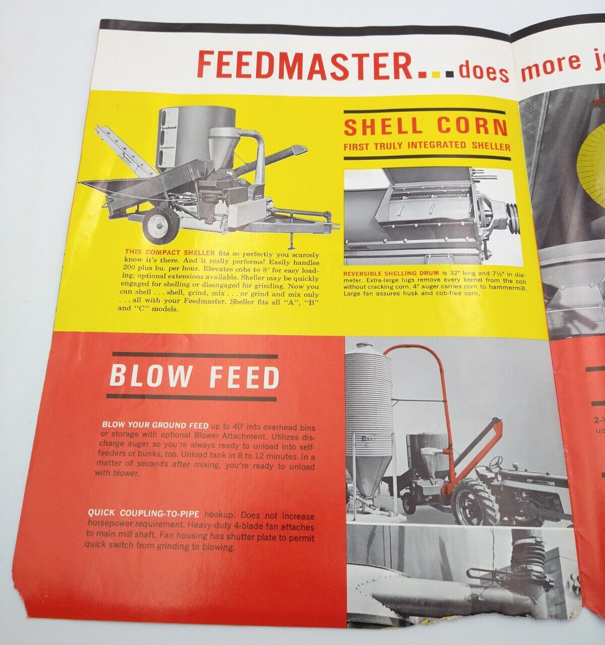 VTG 1960s Farmhand Feedmaster Dealer Sales Brochure 8 pg 8.5&Prime;x11&Prime; Grinder Mixer