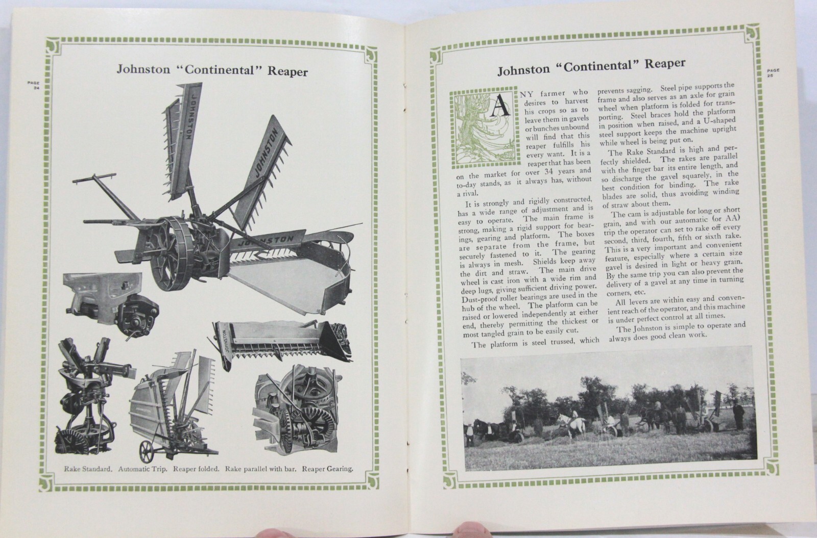 Johnston Harvester Company Machinery Sales Booklet Photo Illustrated 1890s-1910