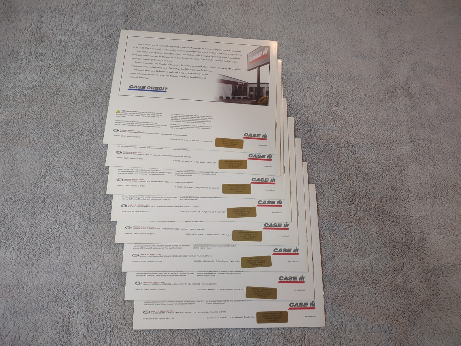 Case IH 770DT/780 Offset Disk Sales Brochures. Lot Of 8. 2003-2004.