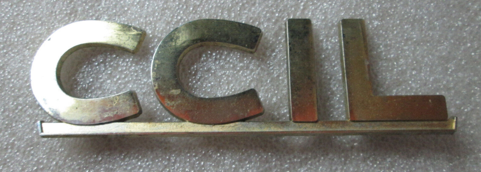 VINTAGE CCIL CO-OP TRACTOR COMBINE HOOD GRILL EMBLEM BADGE SIGN ORIGINAL OEM