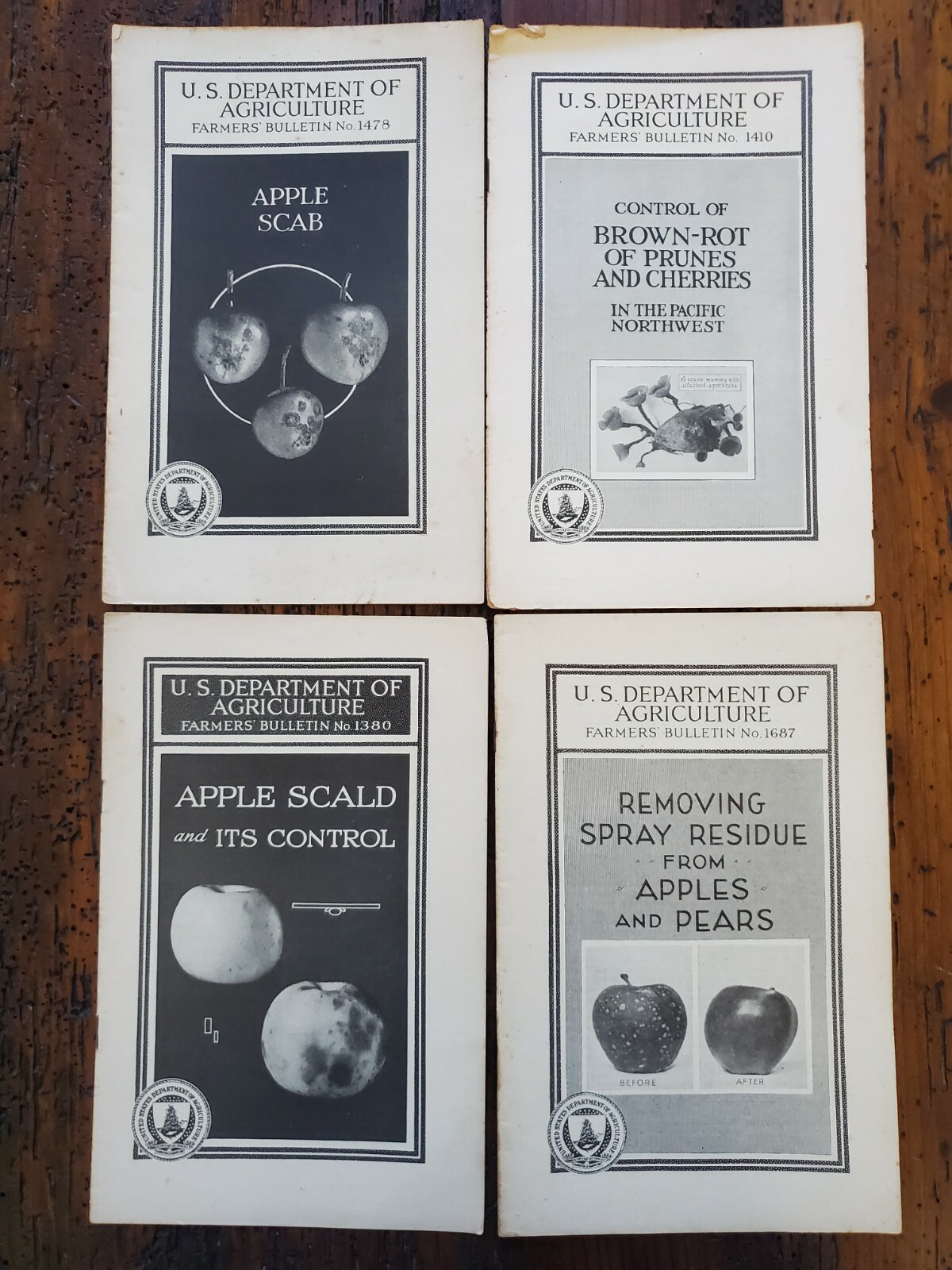 US Vintage Department of Agriculture Farmers Bulletin Lot of 4 Different (DA6)