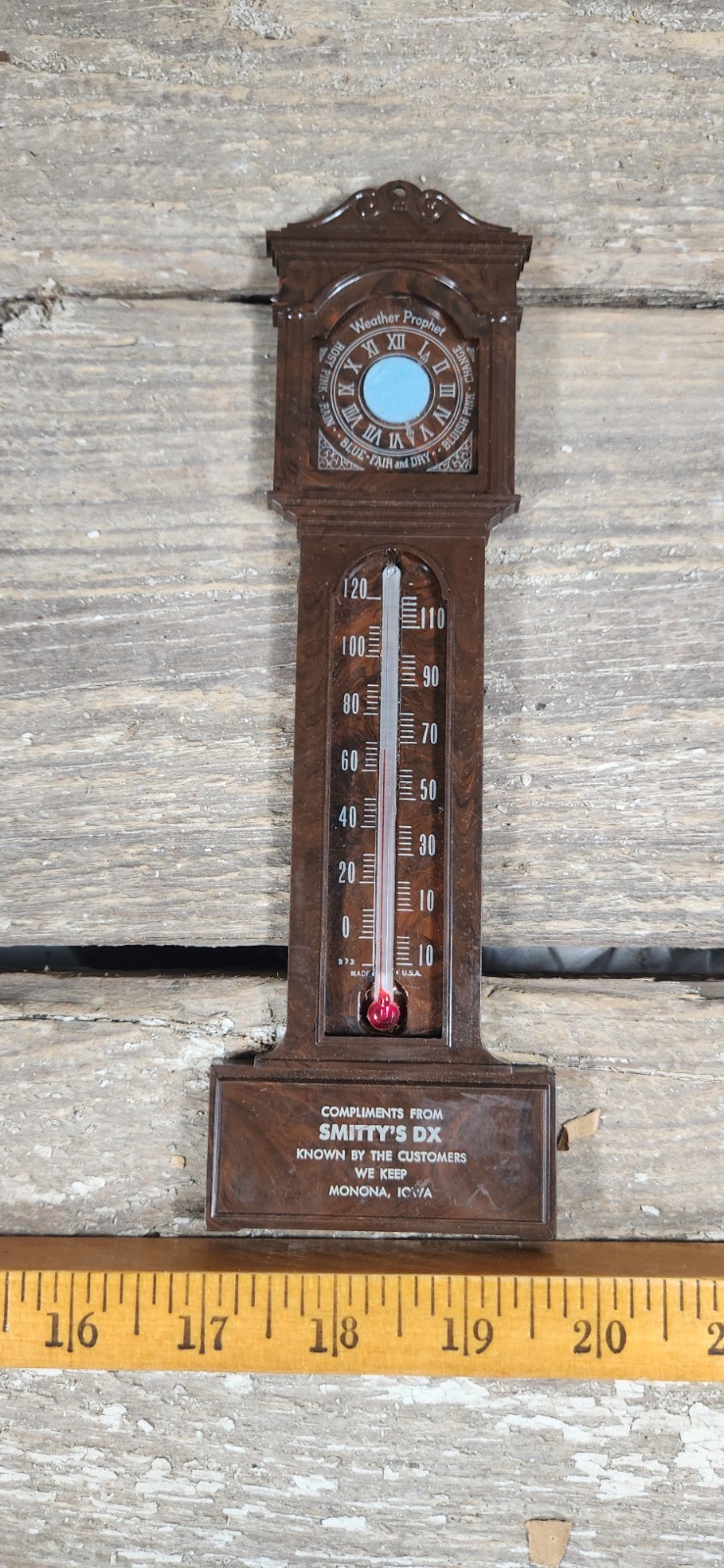 9&Prime; Plastic Thermometer Smitty&rsquo;s Dx « Known By The Customers We Keep » Monona Iowa