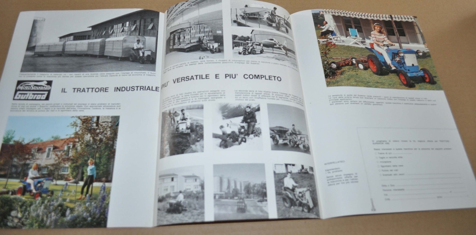 Superior Gutbrod Moto Standard Tractor Agro Garden Gallini Brochure Prospekt IT