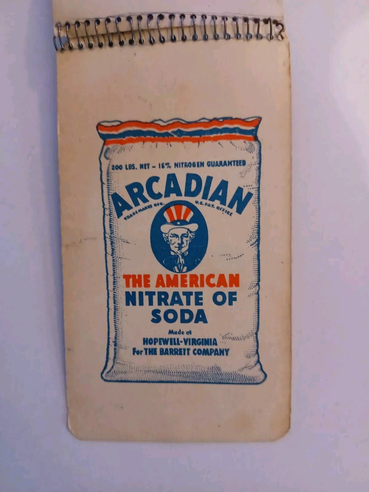 Lot Of 2, 1941 Barrett Nitrogen Blue Notebooks Arcadian Memo Calender Graphic