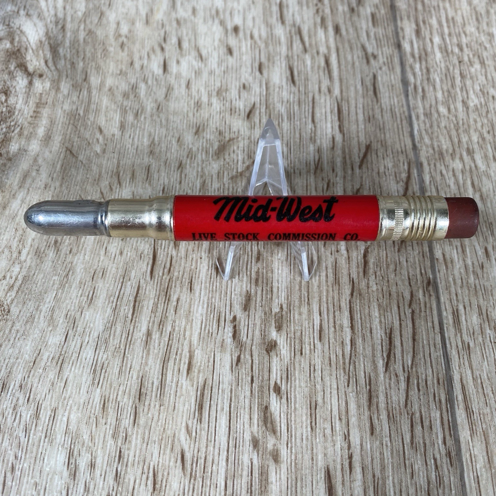 Antique Live Stock Bullet Pencil Souix City Mid-West Livesttock Commission