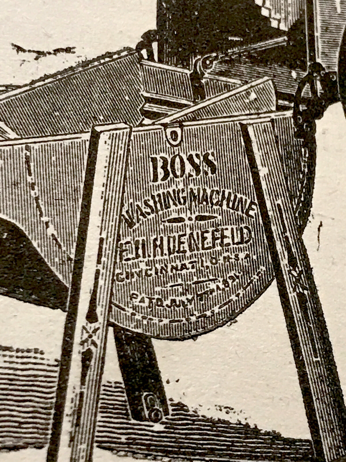 ORIGINAL 1897 Boss Washing Machine Farm Advertising – Cincinnati – Ohio
