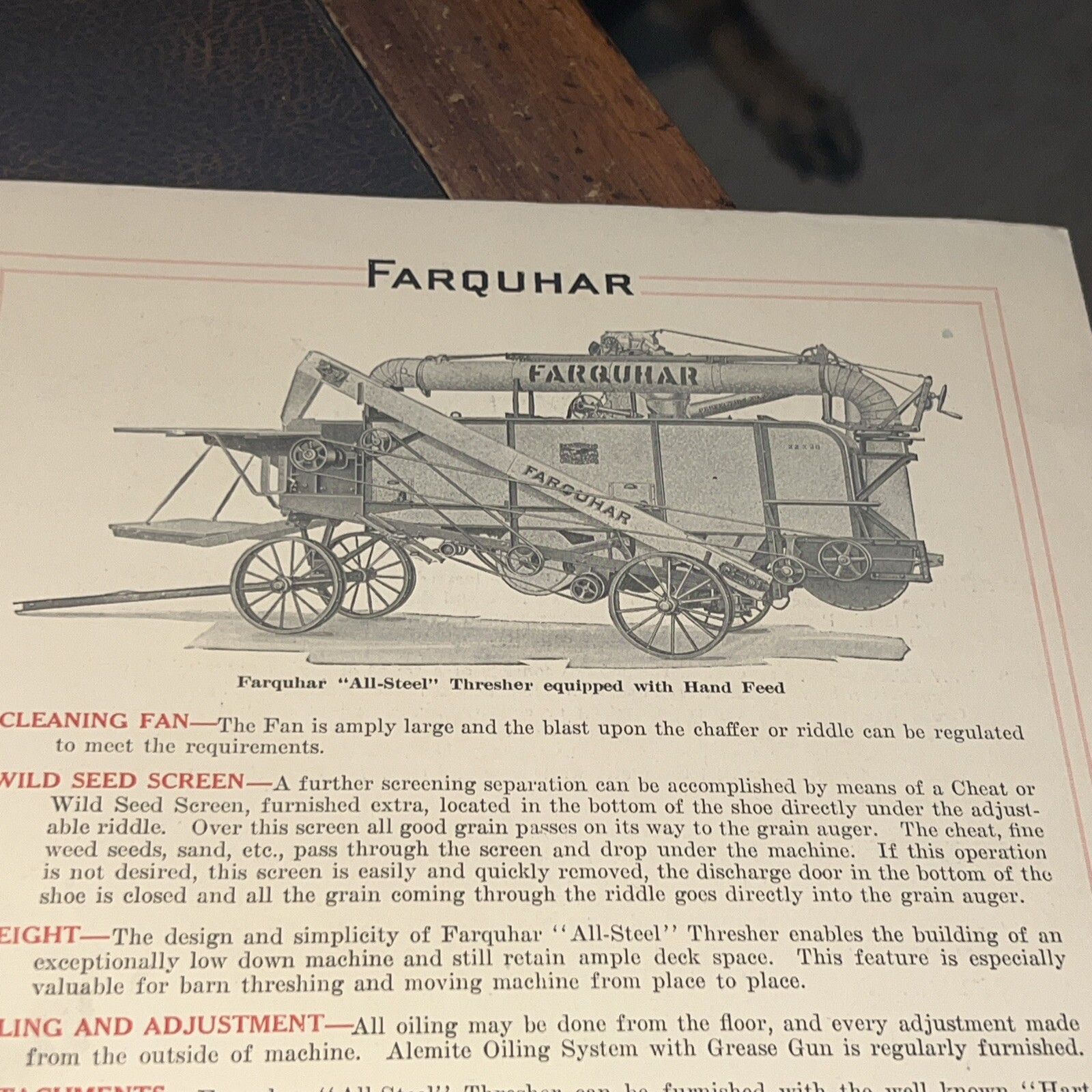 Rare Farquhar Machinery Brochure York, PA Threshers Farm Equipment