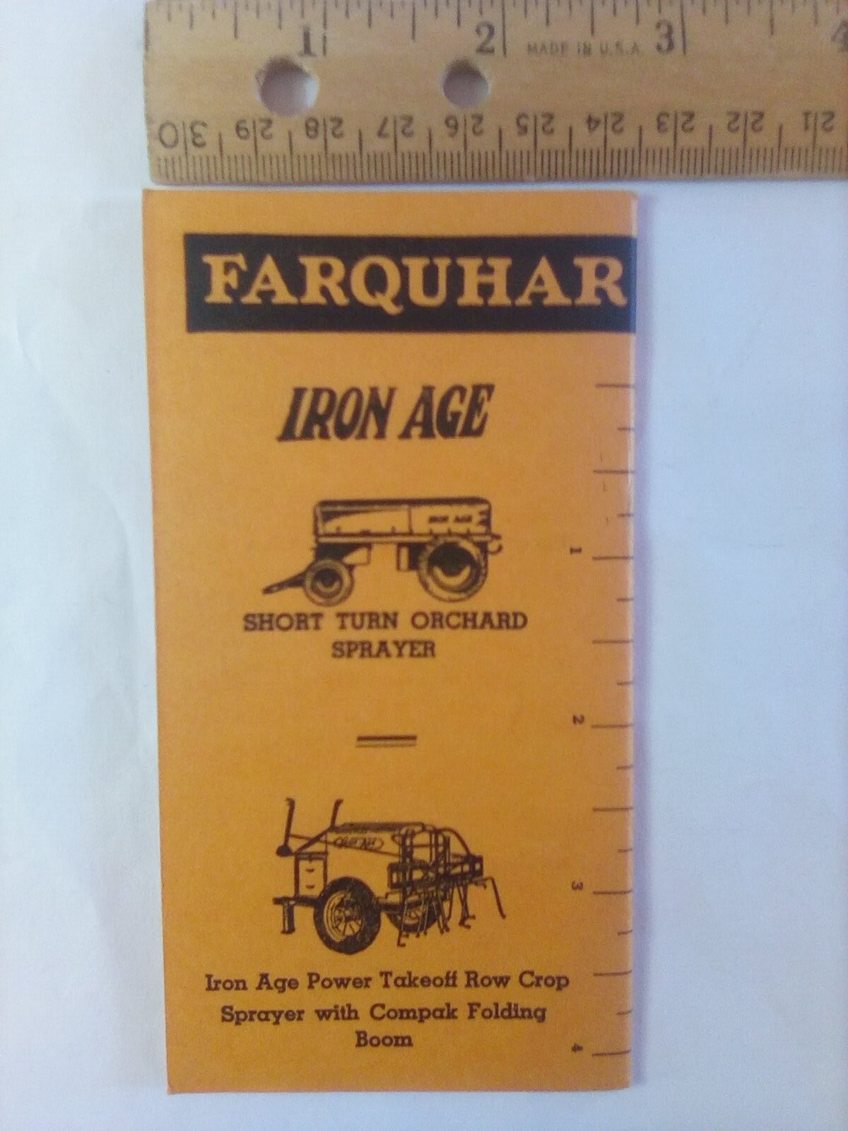 Vintage York Pa AB Farquhar Iron Age Farm Implements Memo Booklet