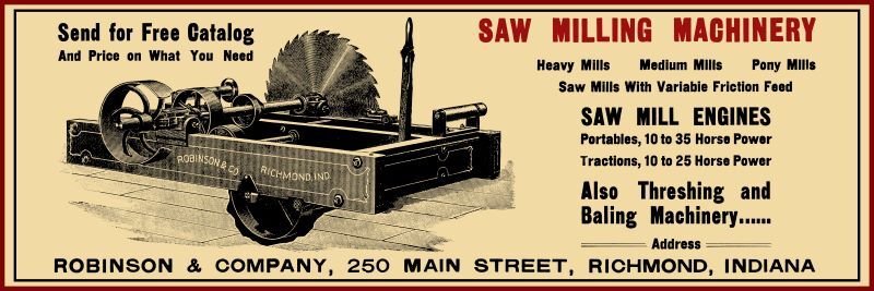 1905 Robinson & Co. Saw Mill – Richmond, IN NEW Metal Sign 6&Prime;x18&Prime; Free Shipping