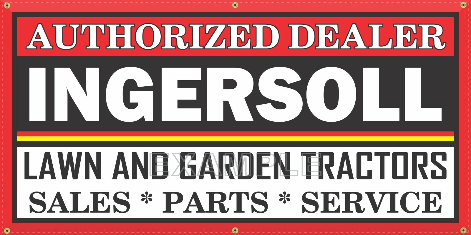 INGERSOLL LAWN GARDEN POWER EQUIPMENT TRACTOR DEALER VINTAGE SIGN REMAKE BANNER