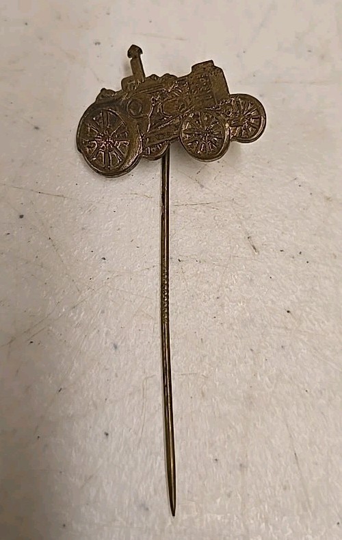 Antique 2.5&Prime; Brass Advance-Rumley La Porte IN Advertising Tractor Stick Pin