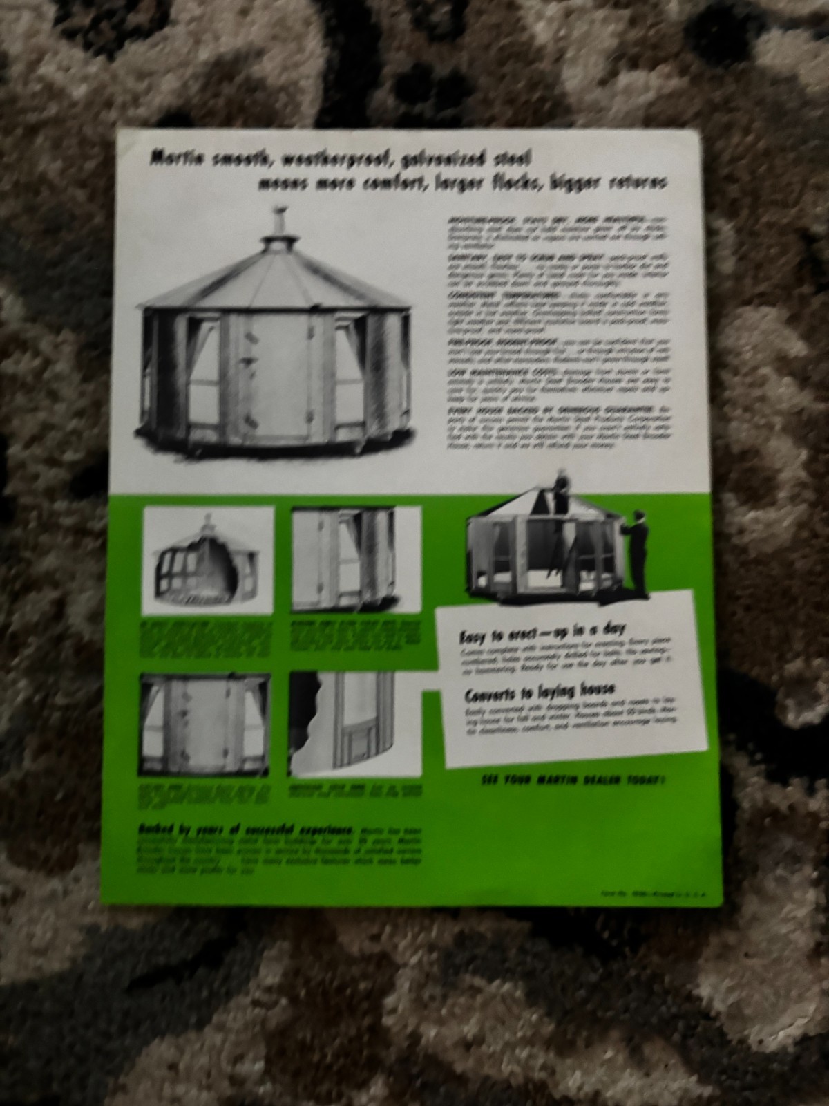 Martin Steel-Bilt Brooder Houses For 1950 Brochure DCPA26
