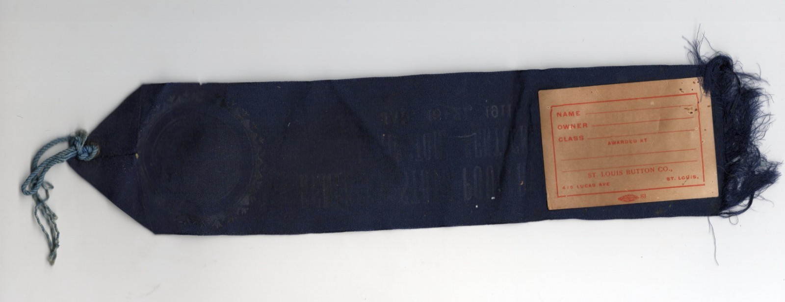 1911 – Kentucky State Poultry Show Lexington Kentucky First Premium Ribbon XL2O