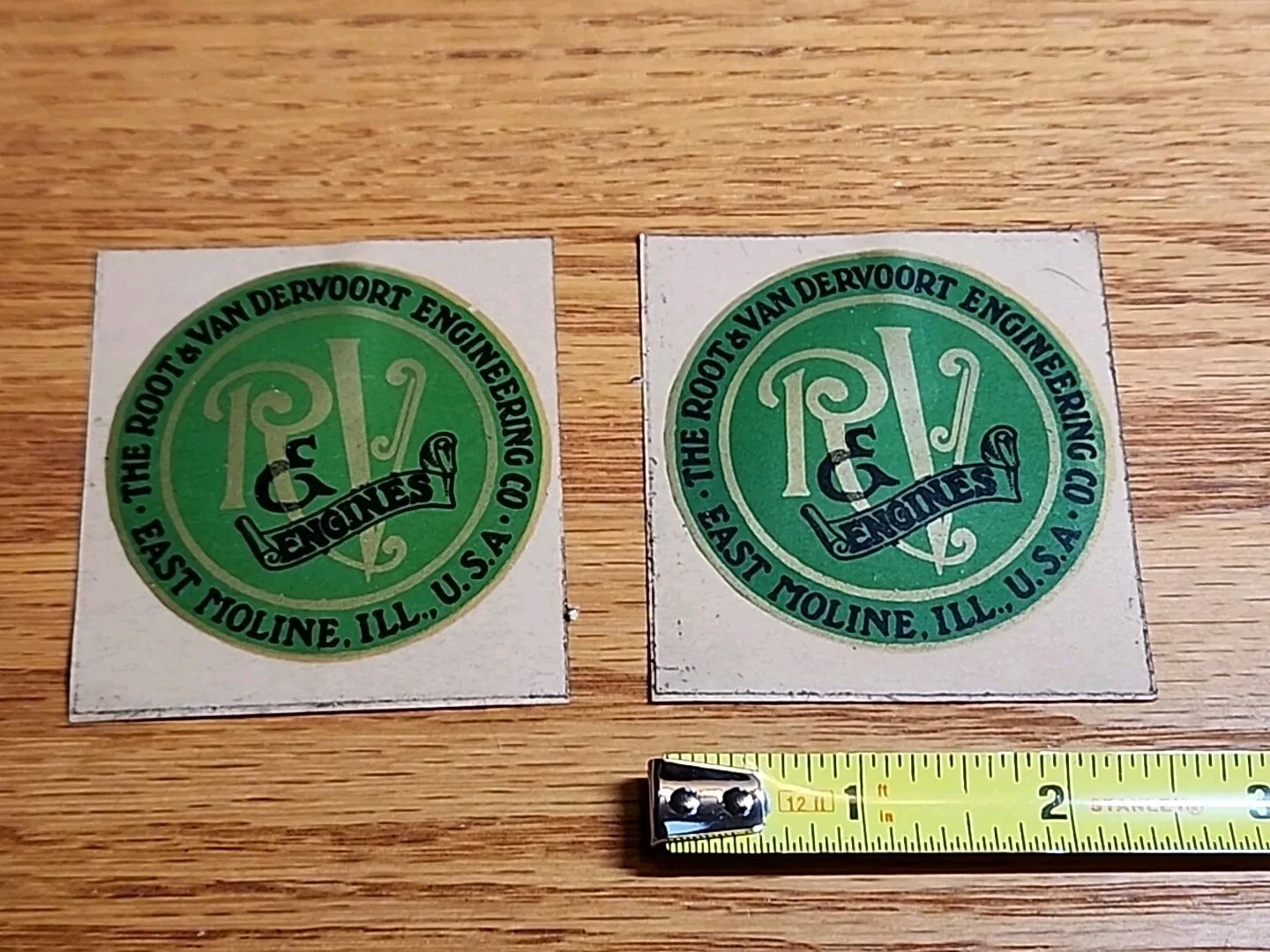Root & Vandervoort Gas Engine R & V Decal Sticker