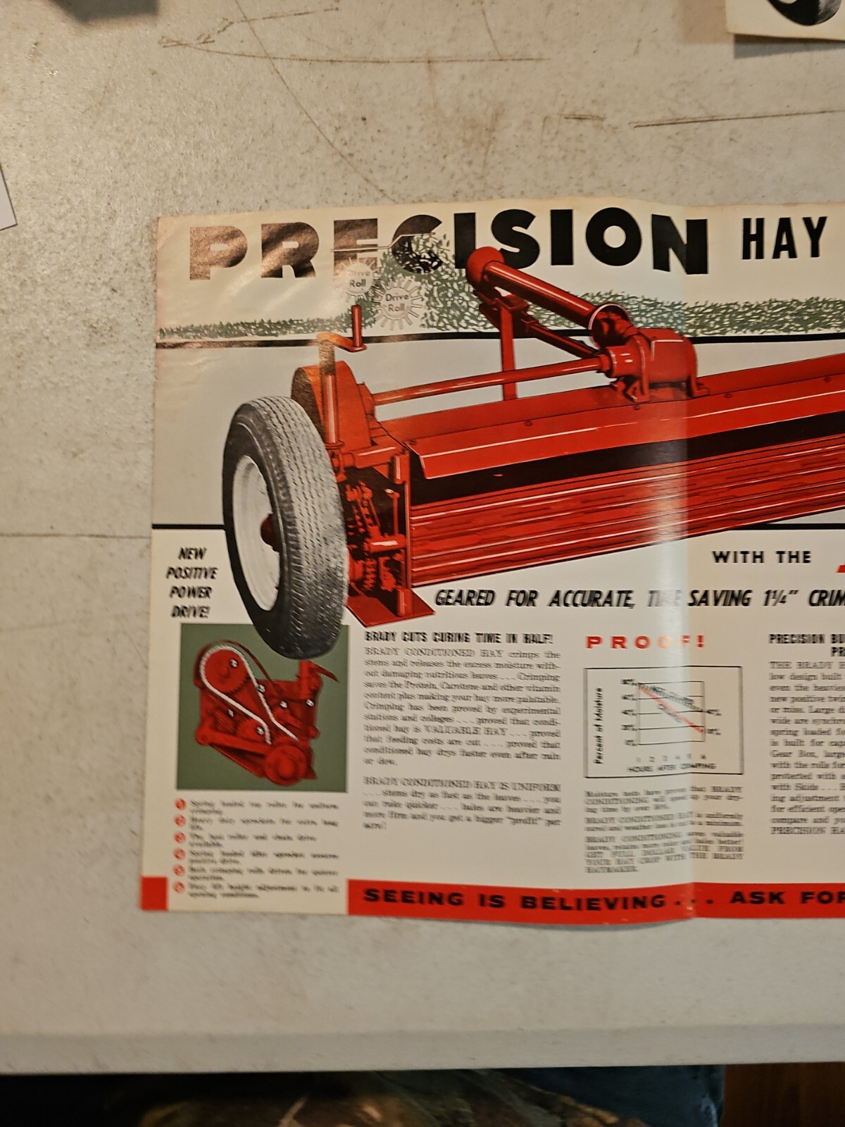 Vintage Brady Manufacturing Haymaker Sales Brochure