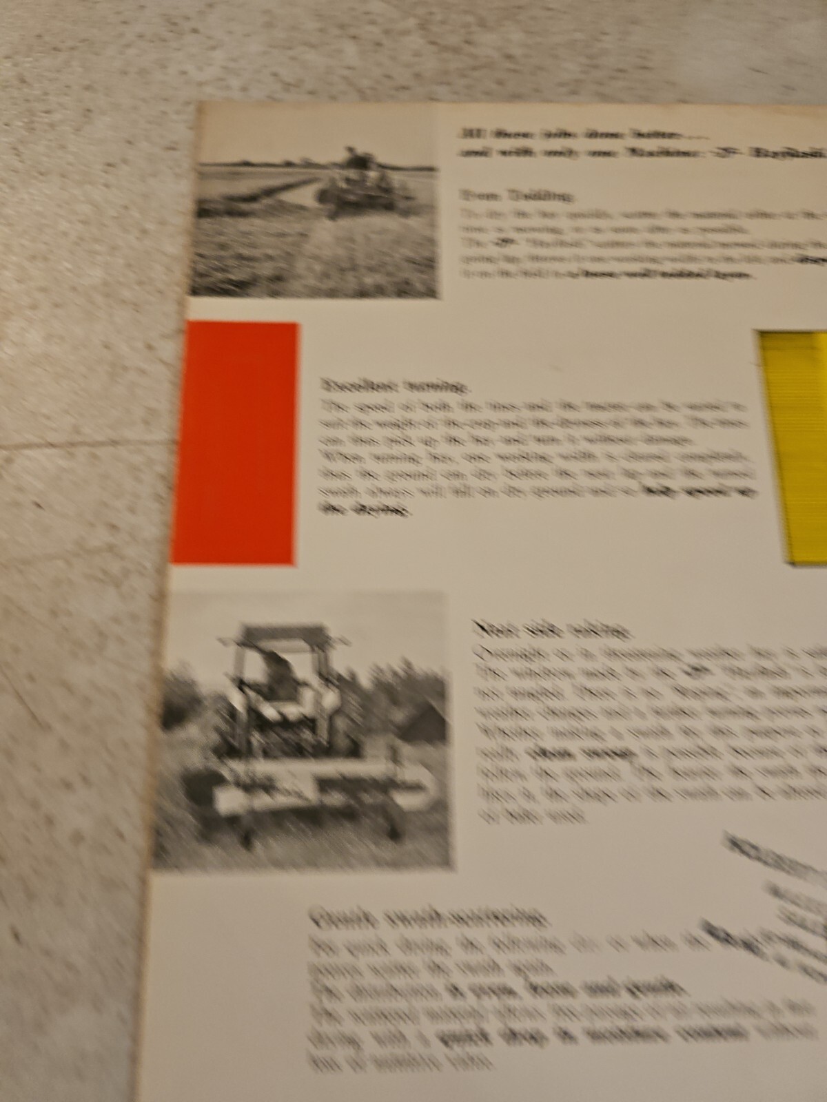 VINTAGE JF COMBINED HAYMAKER SALES BROCHURE FLYER Farm ADVERTISING