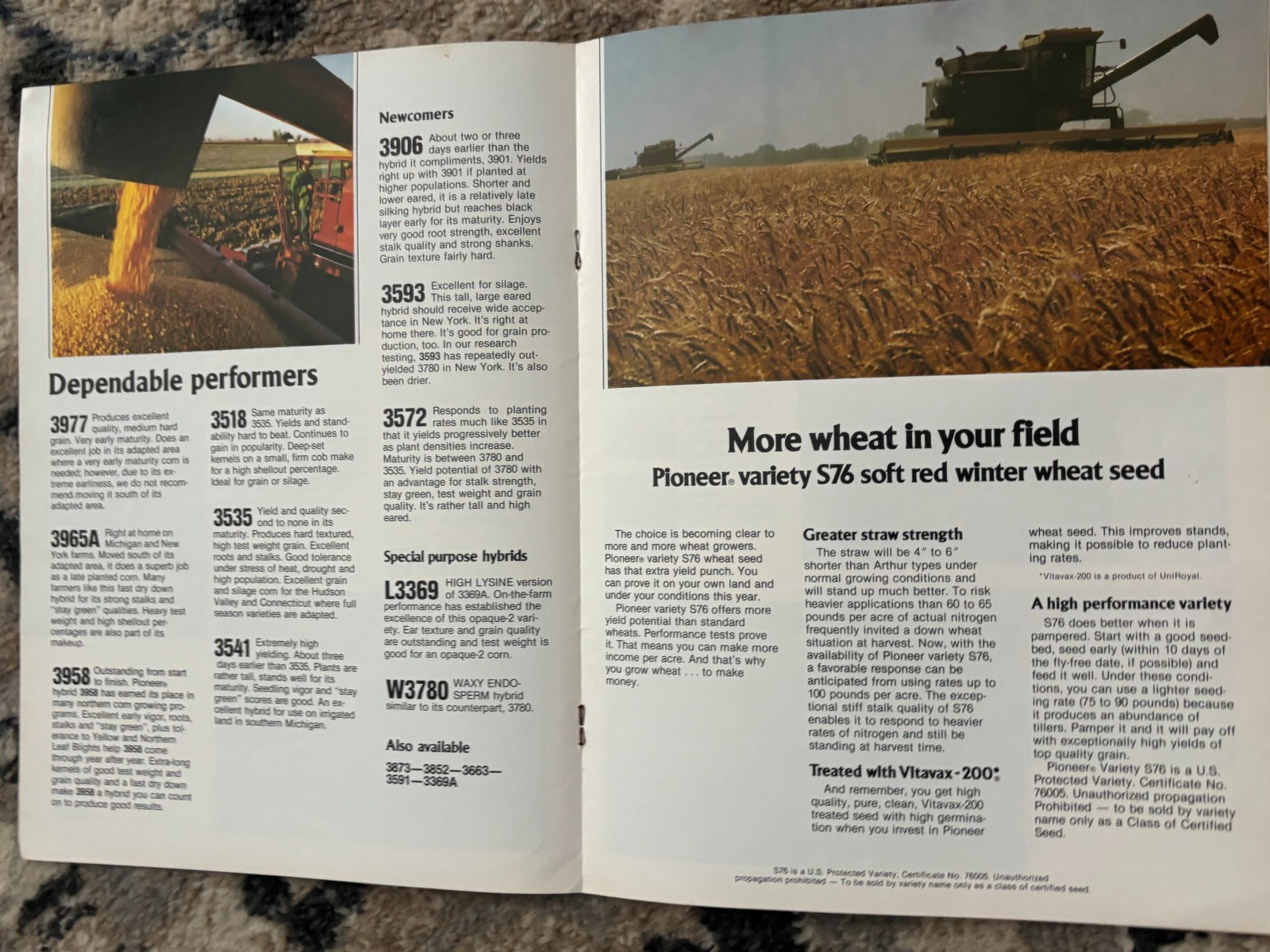 Pioneer Hybrids Seed Corn For 1982 Brochure DCPA26
