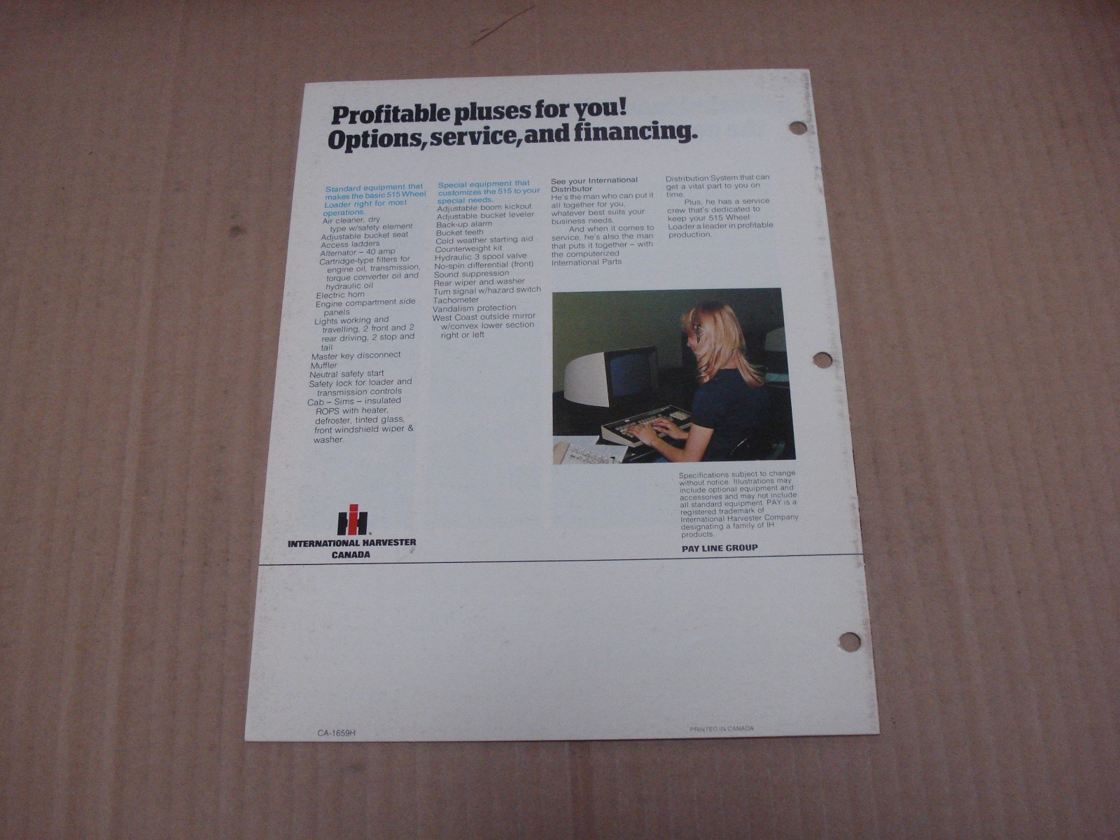 International 515 Wheel Loader Brochure