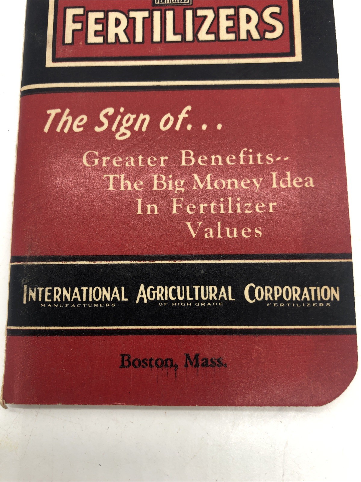 Vintage 1940 International Fertilizers Farmers Notebook Calendar Boston Mass