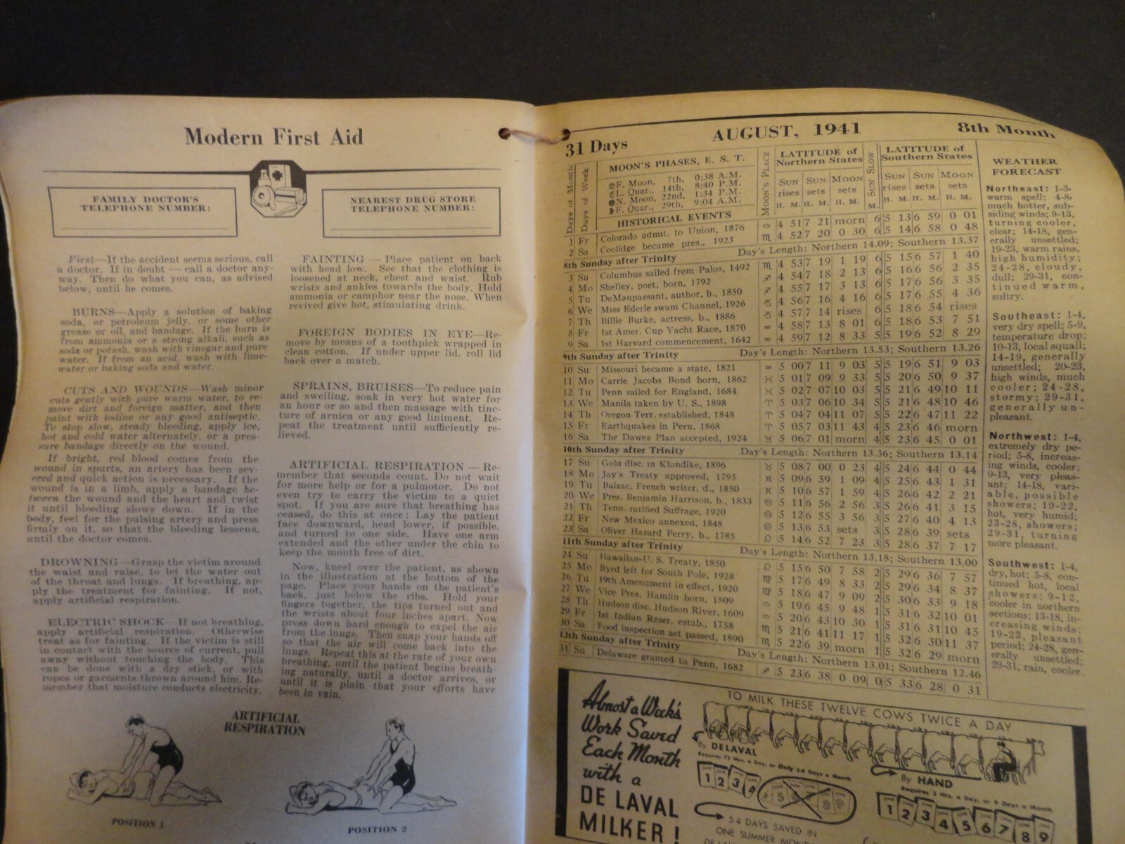 1941 DE LAVAL HANDY REFERENCE YEARBOOK DAIRY FARM SEPARATOR MILKER ARCADIA WI