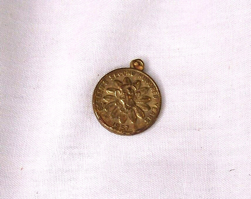 1957 BORDEN&rsquo;S DAIRY SECOND HUNDRED YEARS PENDANT GAIL BORDEN TOKEN